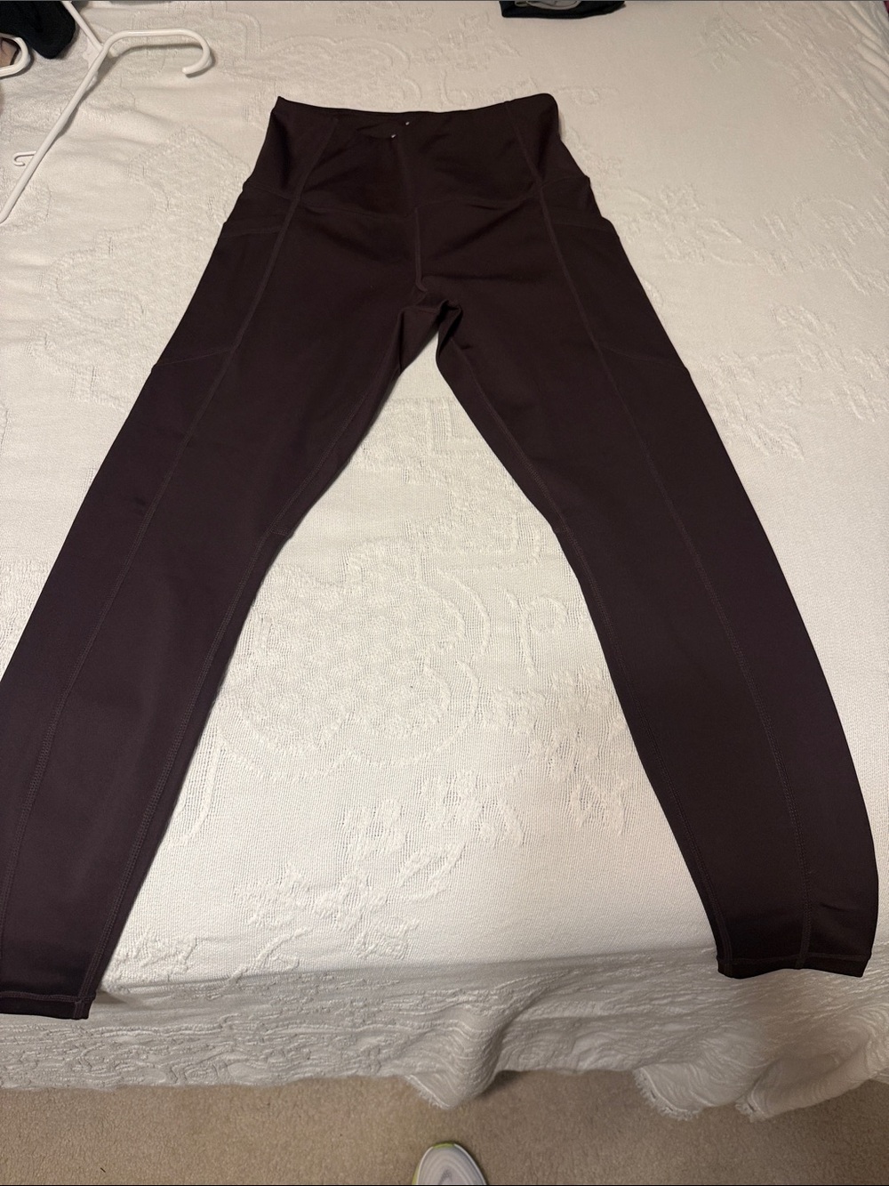 90 Degree By Reflex Women's maroon High-Rise Leggings